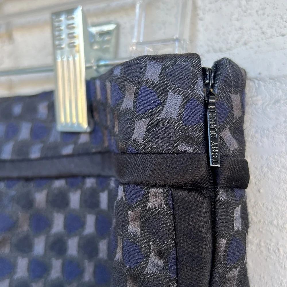 Tory Burch Phantom Madison Pant Cropped Black/Navy Size 4 - Picture 5 of 15